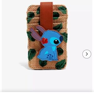 Loungefly Disney Lilo & Stitch Stitch with Leaves Burlap Cardholder